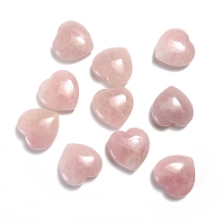 Rose Quartz Natural Rose Quartz Healing Love Heart Stones, Pocket Palm Stones for Reiki Ealancing, 20x20x6mm