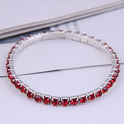 4 red Minimalist Single Diamond Women's Bracelet - Unique Fashion Jewelry Accessory