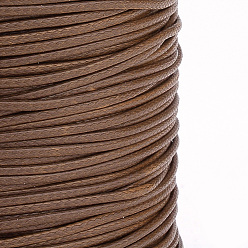 Saddle Brown Braided Korean Waxed Polyester Cords, Saddle Brown, 5mm, about 32.8 yards(30m)/roll