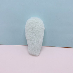 Azur Accessoires d'ornement en tissu avec oreilles de lapin en peluche mignonnes, accessoires pour cheveux, azur, 60x30mm