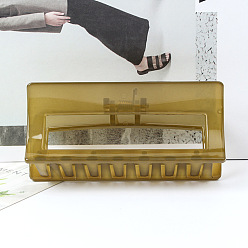 Jelly tea green Квадратная элегантная заколка для волос на весну и лето, матовый полый дизайн