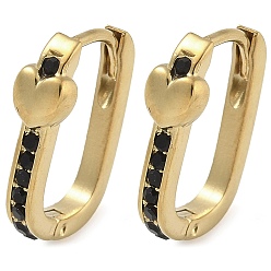 Реактивный Самолет Ионное покрытие (ip) 304 серьги-кольца из нержавеющей стали, со стразами для женщин, сердце, струя, 15x5 мм