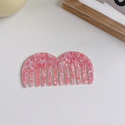 12# snow powder Anti-Static Wide-Tooth Marble Hair Comb for European and American Acetate Sheets