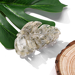 Гейнсборо Заколки для волос в форме когтей из ацетата целлюлозы, аксессуары для волос для женщин и девочек, лист, светло-серые, 91x60 мм