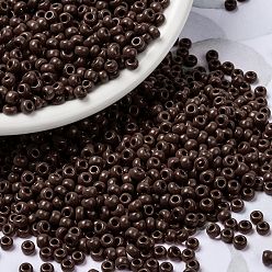 (RR419) Непрозрачный Красно-коричневый Миюки круглые бусины рокайль, японский бисер, 8/0, (rr 419) непрозрачный красно-коричневый, 8/0, 3 мм, отверстие : 1 мм, Около 422~455 шт / 10 г