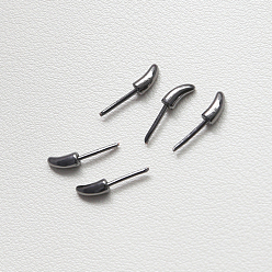 Gunmetal Brass Head Pins, for Ghost Witch Baroque Pearl Making, Cat Tail, Gunmetal, 3x4mm