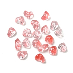 Tomato Transparent Acrylic Beads, Mixed Shapes, Tomato, 4.3~5.8x7.6~8.5x3.8~4.7mm, Hole: 1.6mm, about 4200pcs/500g