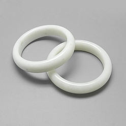 Белый Нефрит Натуральные белые нефритовые браслеты, 2-1/4 дюйм ~ 2-1/2 дюйм (58~62 мм)