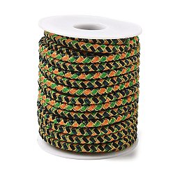 Зеленый 10м плетеный шнур из полиэстера, круглые, зелёные, 5 мм, около 10.94 ярдов (10 м) / рулон