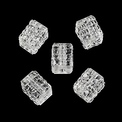 Прозрачный Прозрачный бисер cmолой, кубоид, граненые, прозрачные, 9x7x7 мм, отверстие : 1.6 мм