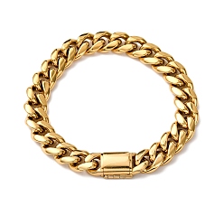 Настоящее золото 18K 304 браслеты из нержавеющей стали с панцирным плетением для унисекс, ионное покрытие (ip), реальный 18 k позолоченный, 7-7/8 дюйм (20.1 см)