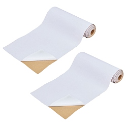 White Flocking Cloth, Self Adhesive Fabric, Rectangle, White, 152x20.5x0.1cm