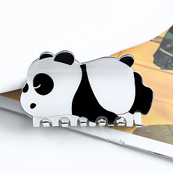 White Cute Panda Shape PVC Claw Hair Clips, Hair Accessories for Women & Girls, White, 85x40mm