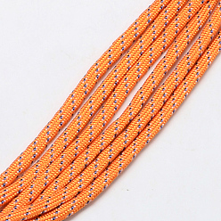 Темно-Оранжевый 7 внутренние сердечники веревки из полиэстера и спандекса, для изготовления веревочных браслетов, темно-оранжевый, 4 мм, около 109.36 ярдов (100 м) / пачка, 420~500 г / пачка
