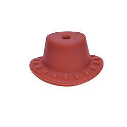 Indian Red Silicone Focal Beads, Top Hat, Indian Red, 13x26mm