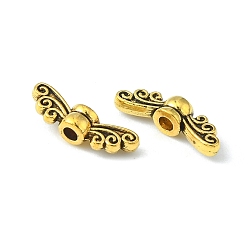 Antique Golden Tibetan Style Alloy Fairy Wing Beads, Cadmium Free & Lead Free, Antique Golden, 4x14x4mm, Hole: 1.5mm, about 2380pcs/1000g