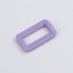 Medium Purple Plastic Rectangle Buckle Ring, Webbing Belts Buckle, for Luggage Belt Craft DIY Accessories, Medium Purple, 20mm