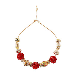 11040 necklace Богемное колье и серьги из красного агата ручной работы в винтажном стиле