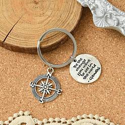 Другие Сплав брелок, с железной фурнитурой, компас, 6 см