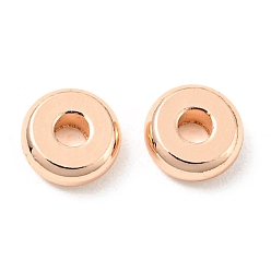 Розовое Золото Латунные бусины, без кадмия и без свинца, долговечный, диск, розовое золото , 5x2 мм, отверстие : 1.5 мм