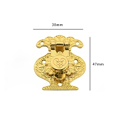 Золотой Застежки-защелки из сплава, деревянная шкатулка для драгоценностей, защелка, засов, застежки, золотые, 38x47 мм