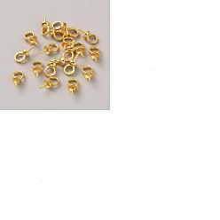 Doré  80pcs œillets à vis en laiton, or, 10x5x4mm, Trou: 3.2mm, pin: 0.8 mm
