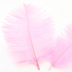 Бледно-Розовый Аксессуары для украшений из страусиных перьев, для костюма своими руками, аксессуары для волос, фоновое ремесло, розовый жемчуг, 150~200 мм