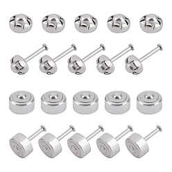 Stainless Steel Color 304 Stainless Steel Lapel Pin Backs, Brooch Findings, Stainless Steel Color, 4~5mm, Pin: 0.8mm, 40sets/box