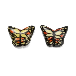 Бабочка Фарфоровые бусины ручной работы, насекомое, ручная роспись, бабочка, 12x15.5x5.5 мм, отверстие : 1.6 мм