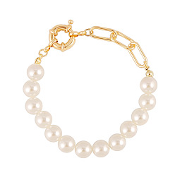 40068 Baroque Pearl Gold Plated Handmade Bracelet for Women, Simple and Retro Chic Jewelry to Enhance Your Style