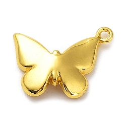 Golden Alloy Pendants, Butterfly, Golden, 13x17x4mm, Hole: 1mm