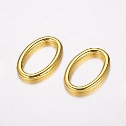Golden CCB Plastic Linking Rings, Oval, Golden, 26x18x3mm, Hole: 11.5x20mm