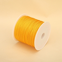 Gold 50M Nylon Thread, Chinese Knot Cord, for Jewelry Making, Gold, 0.8mm, about 54.68 Yards(50m)/Roll
