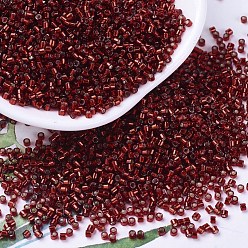 (DB0603) Dyed Silver Lined Brick Red MIYUKI Delica Beads, Cylinder, Japanese Seed Beads, 11/0, (DB0603) Dyed Silver Lined Brick Red, 1.3x1.6mm, Hole: 0.8mm, about 10000pcs/bag, 50g/bag