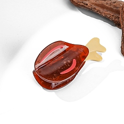 Шоколадный Заколки для волос в форме когтей из ацетата целлюлозы, аксессуары для волос для женщин и девочек, куриная голень, цвет шоколада, 90x46x46 мм