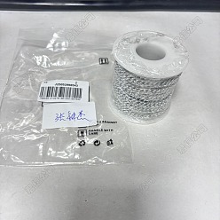 Платина 5m алюминиевые цепи для бордюров, несварные, с катушкой, платина, 10x6.5x1 мм