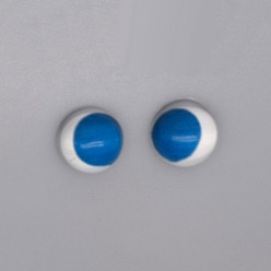 Dodger Blue Glass Doll Crafts Eyes Cabochons, For DIY Doll Toys Making, Half Round, Dodger Blue, 5mm
