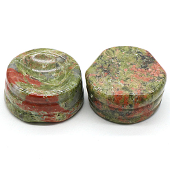 Unakite Natural Unakite Display Base Stand Holder for Crystal, Crystal Sphere Stand, 2.7x1.2cm