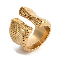 Золотой 304 манжета из нержавеющей стали., широкое кольцо для унисекс, ионное покрытие (ip), золотые, 22 мм, внутренний диаметр: 16 мм