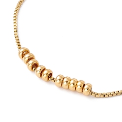 Oro Collar con colgante de cuentas de ábaco con cadenas de caja, chapado de iones (ip) 304 joyas de acero inoxidable para mujer, dorado, 15.94 pulgada (40.5 cm)