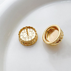 Золотой Латунные штифты, плоско-круглые, для изготовления жемчуга в стиле барокко, золотые, 18x18 мм