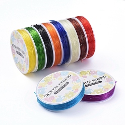 Mixed Color Elastic Crystal Thread, Jewelry Beading Cords, For Stretch Bracelet Making, Mixed Color, 1.0mm, about 5.5m/roll