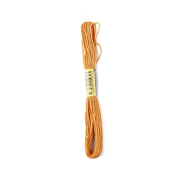 Goldenrod Polyester Embroidery Threads for Cross Stitch, Embroidery Floss, Goldenrod, 0.15mm, about 8.75 Yards(8m)/Skein