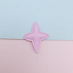 Pink Tissu coudre sur des patchs, accessoires de costumes, 4 étoile pointue, rose, 25x20mm
