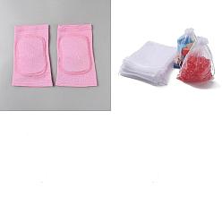 Ярко-Розовый 1пара наколенников для занятий йогой из поликоттона, резины и фибры, с 1 подарочными пакетами из органзы, ярко-розовый, 225x130x15 мм