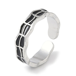 Нержавеющая Сталь Цвет 304 эмалевые кольца на пальцах манжеты из нержавеющей стали, открытые кольца для женщин, цвет нержавеющей стали, 5 мм, регулируемый