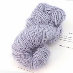 Light Steel Blue Mohair Yarns, Squirrel Mohair Yarns, Crocheting Yarn for Winter Sweater Hat Scarf, Light Steel Blue, 3mm