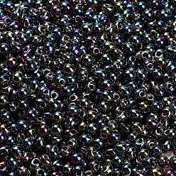 (DP294) Transparent Dark Smoky Amethyst AB Миюки 3.4мм капельные бусины, японский бисер, прозрачные цвета AB, (dp294) прозрачный темный дымчатый аметист ab, 3.4x3 мм, отверстие : 0.65 мм, Около 180 шт / 10 г