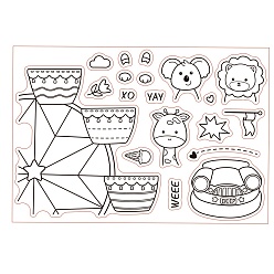 Other Animal PVC Plastic Stamps, for DIY Scrapbooking, Photo Album Decorative, Cards Making, Stamp Sheets, Animal Pattern, 16x11x0.3cm