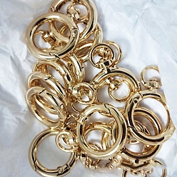 Golden Round Ring Alloy Swivel Clasps, Golden, 41x28mm, Hole: 19mm